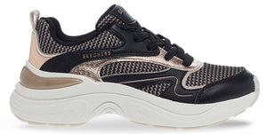 SKECHERS Hazel Metallic Soiree Lace Up Sneakers - Footcourt Egypt