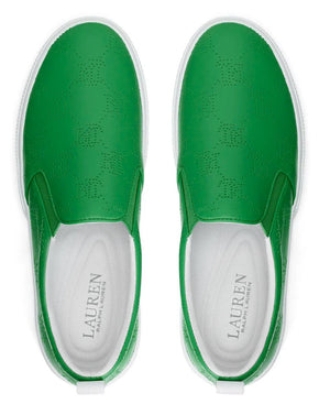 RALPH LAUREN Haddley Logo Leather Slip - On Trainer - Footcourt Egypt