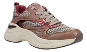 SKECHERS Hazel Metallic Soiree Lace Up Sneakers - Footcourt Egypt