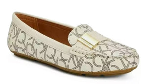 CALVIN KLEIN Cream Moccasins slip-on Loafers - Footcourt Egypt