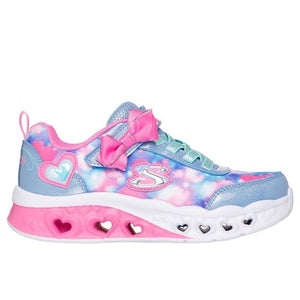 SKECHERS Kids' Flutter Heart Lights - Blurred Love BLPK - Footcourt Egypt