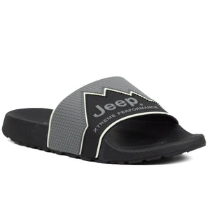 JEEP mens Premium outdoor slide BKGY - Footcourt Egypt