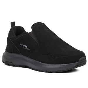 FITVILLE Mens Wide Slip on Outdoor Walking Shoes Bk - Footcourt Egypt