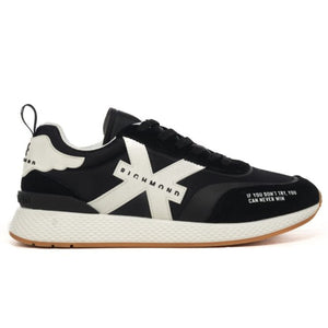 John Richmond Black Viscose Sneakers - Footcourt Egypt