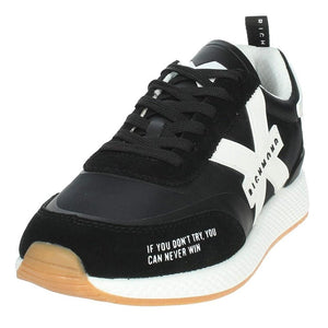 John Richmond Black Viscose Sneakers - Footcourt Egypt