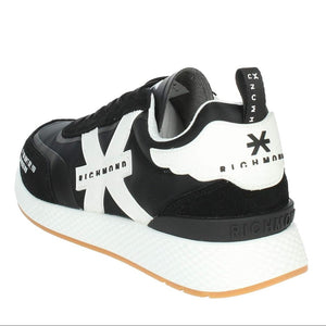 John Richmond Black Viscose Sneakers - Footcourt Egypt