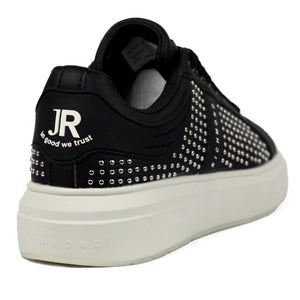 John Richmond Leather With Rivets Men Sneakers Bkw - Footcourt Egypt
