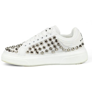 John Richmond Studded Sneakers With Signature Sole - Footcourt Egypt
