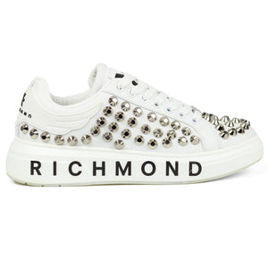 John Richmond Studded Sneakers With Signature Sole - Footcourt Egypt
