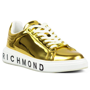 John Richmond Gold Sneakers 20133 - Footcourt Egypt