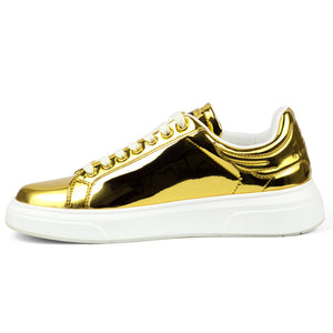 John Richmond Gold Sneakers 20133 - Footcourt Egypt