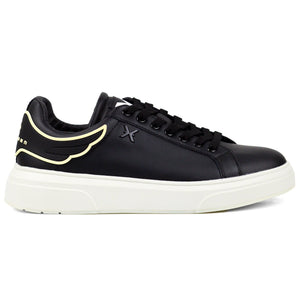 John Richmond 25312CP Men's Leather Sneakers BLK - Footcourt Egypt