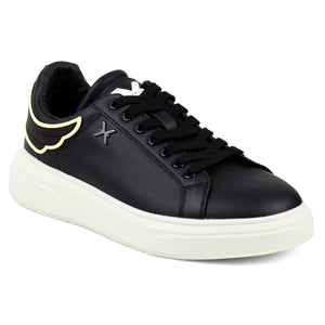 John Richmond 25312CP Men's Leather Sneakers BLK - Footcourt Egypt