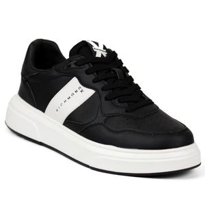 John Richmond Splash-effect Lace-up Leather Sneakers BKW - Footcourt Egypt