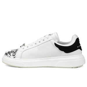 John Richmond 27307CP Men's Leather Sneakers WHT - Footcourt Egypt