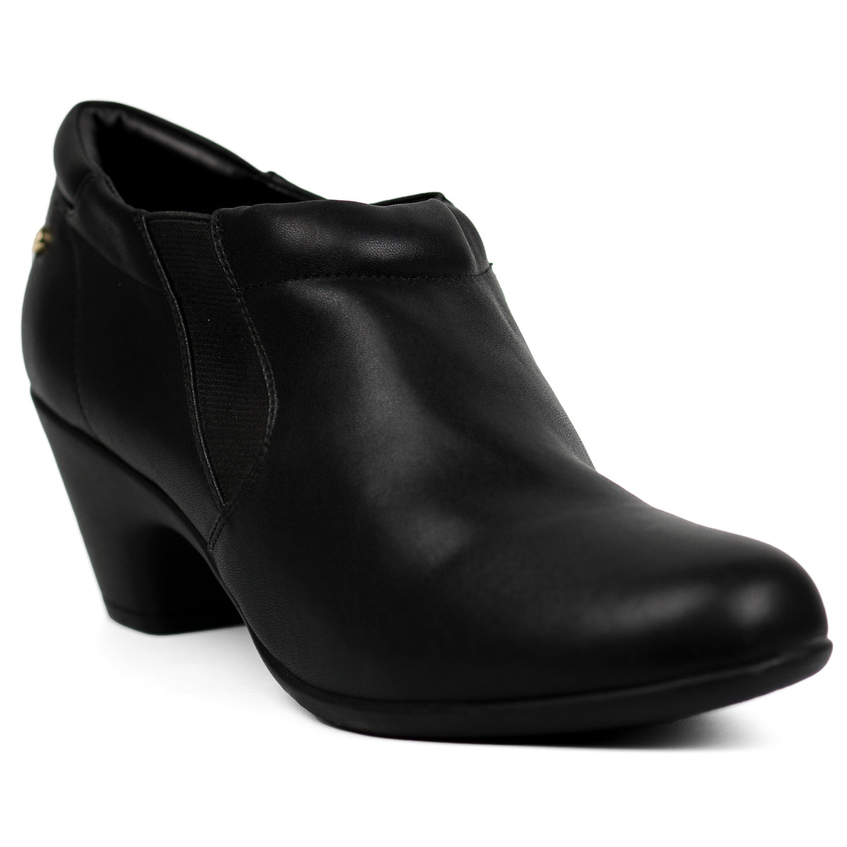 Black Rivet Classic Slip On Heels BBK