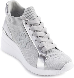 DKNY Kasia Women's Lace - Up Wedge Sneakers - Footcourt Egypt