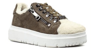 DKNY Matti fleece Lace Up Sneakers - Footcourt Egypt