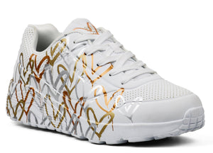 SKECHERS x JGoldcrown: Uno Lite - Metallic Love K - Footcourt Egypt