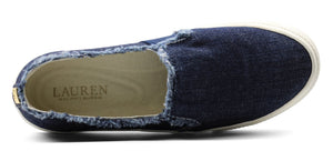 RALPH LAUREN Jinny Fray Faux - Leather Trainer - Footcourt Egypt