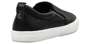 RALPH LAUREN Haddley Tumbled Leather Slip - On Trainer - Footcourt Egypt