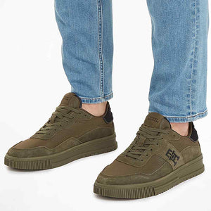 TOMMY HILFIGER Leather lace - up sneakers - Footcourt Egypt