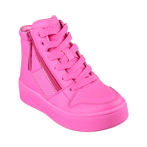 SKECHERS High Top in Fuchsia Faux Leather - Footcourt Egypt