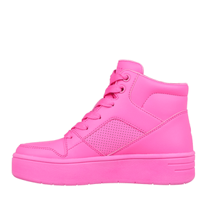 SKECHERS High Top in Fuchsia Faux Leather - Footcourt Egypt