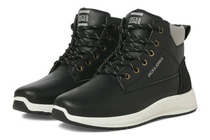 JACK & JONES Mens Alaska PU Nubuck Boots Anthracite - Footcourt Egypt