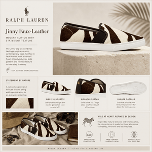 RALPH LAUREN Jinny Faux - Leather Trainer - Footcourt Egypt