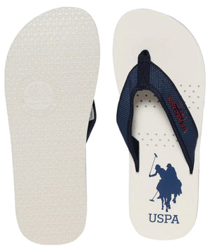 U.S. POLO ASSN. Logo Print Thong - Strap Flip - Flops - Footcourt Egypt