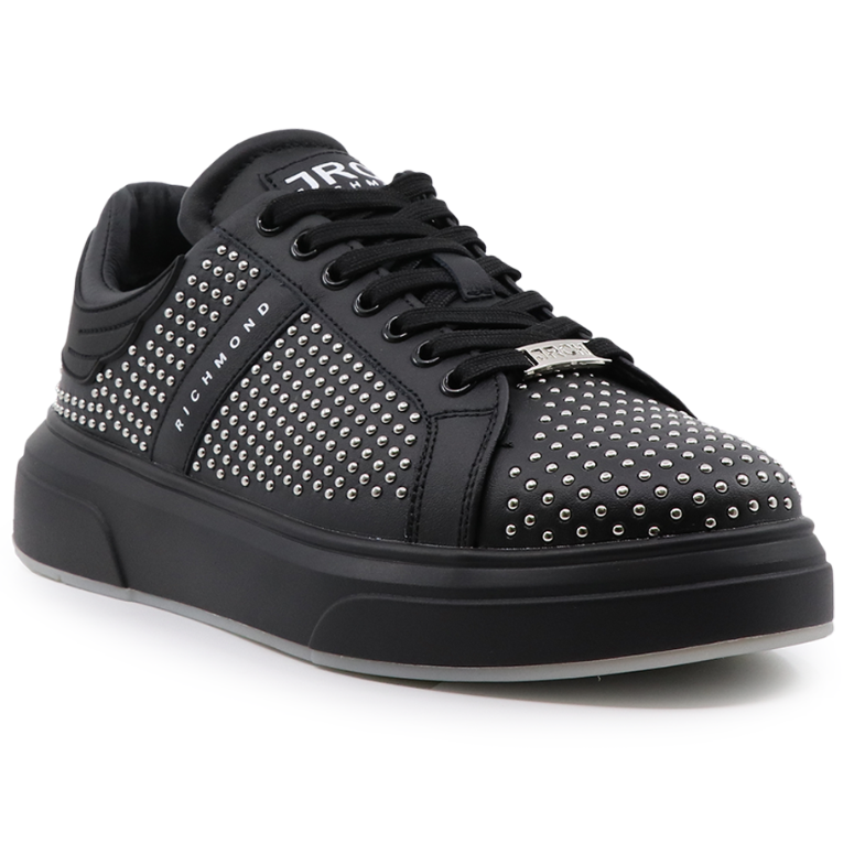 John Richmond Leather With Rivets Men Sneakers Bks