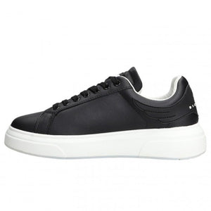 John Richmond Men's Black Leather Sneakers - Footcourt Egypt