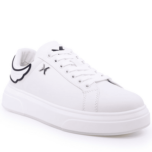 John Richmond 25312CP Men's Leather Sneakers WHT - Footcourt Egypt
