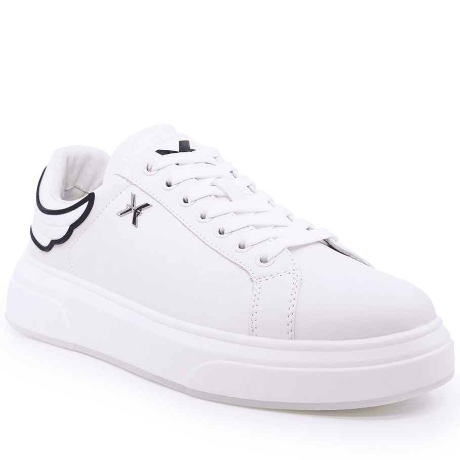 John Richmond 25312CP Men's Leather Sneakers WHT - Footcourt Egypt