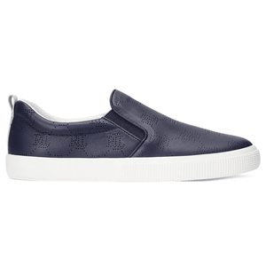 RALPH LAUREN Haddley Logo Leather Slip - On Trainer - Footcourt Egypt
