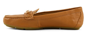 Calvin Klein Cognac Leta Pebbled Leather Loafers - Footcourt Egypt