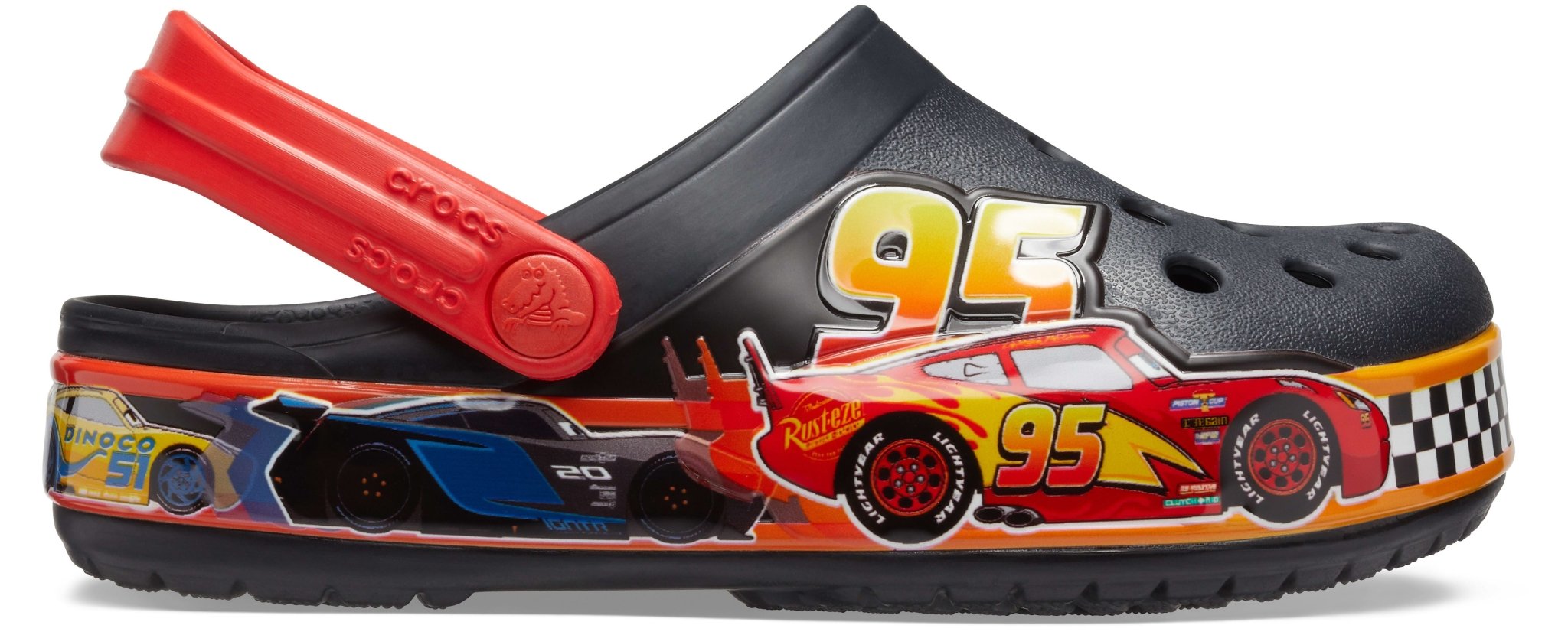 Crocs fun lab lights disney outlet and pixar lightning mcqueen clog