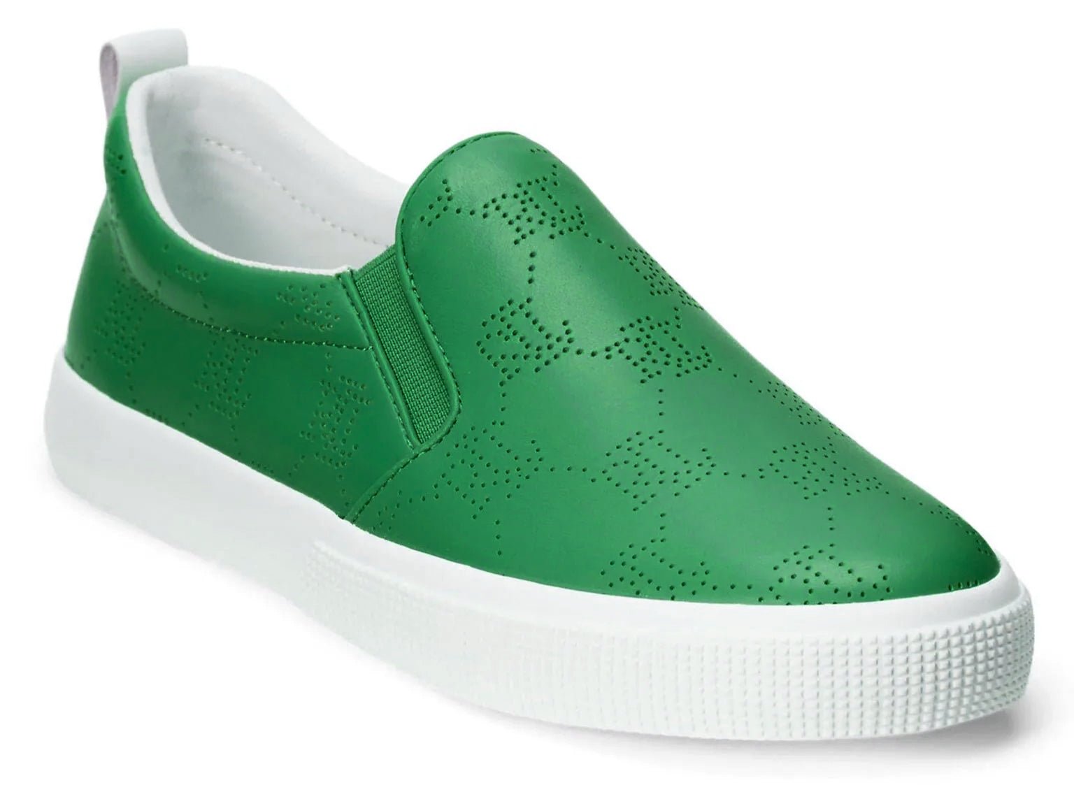 RALPH LAUREN Haddley Logo Leather Slip - On Trainer - Footcourt Egypt