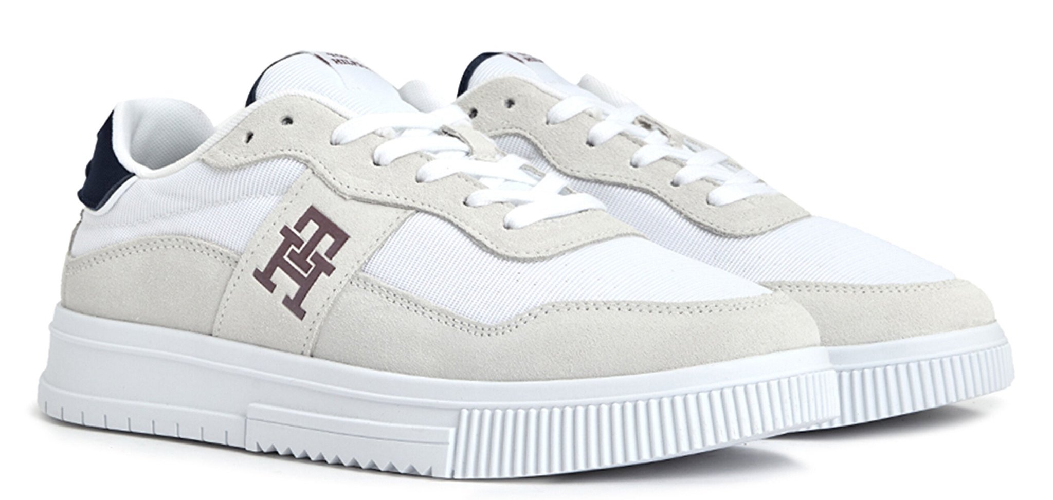 TOMMY HILFIGER Leather lace - up sneakers - Footcourt Egypt