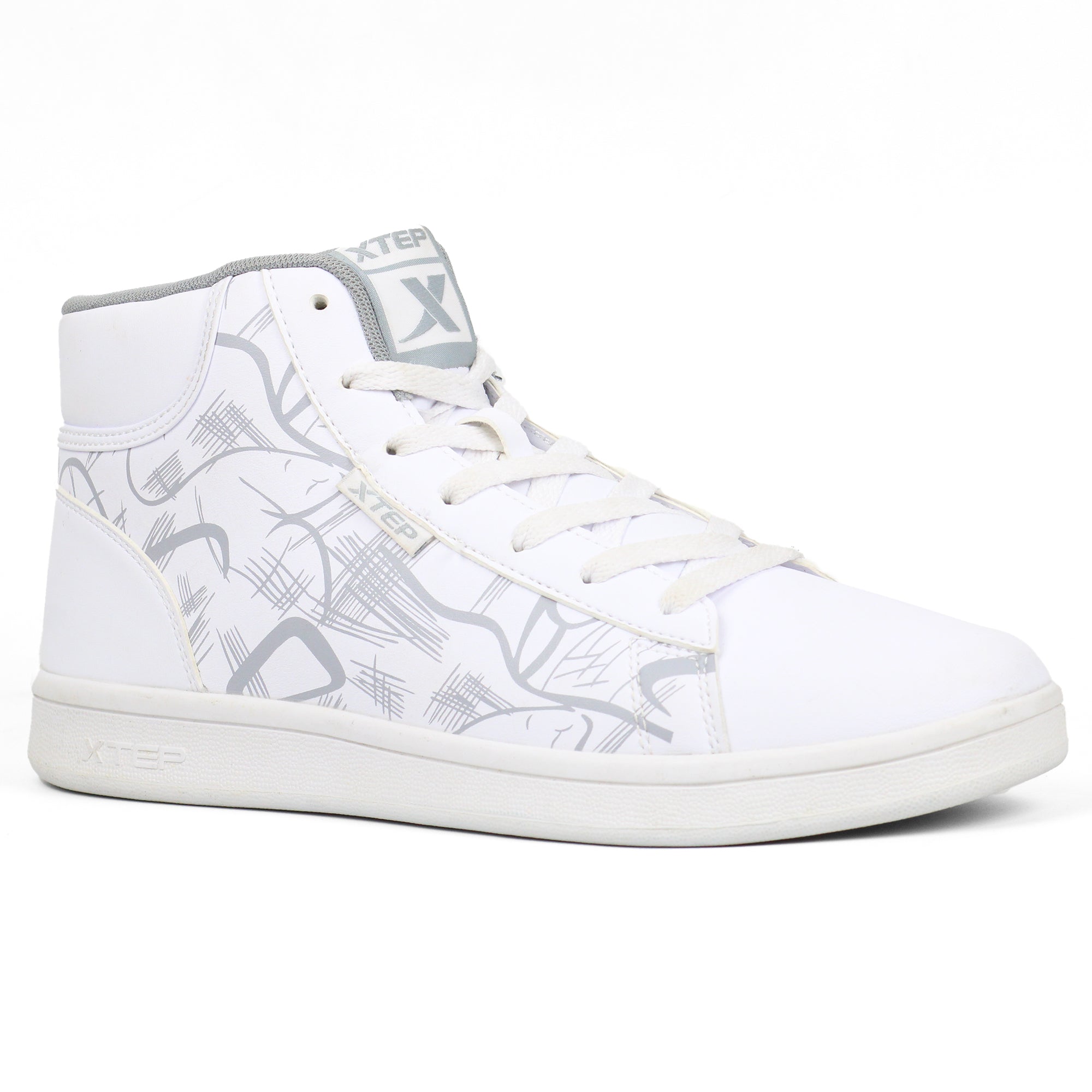 XTEP Men's High - Top Casual Sports Sneakers WTGY - Footcourt Egypt