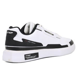 XTEP Synthetic Leather - Resistant Low - Top Skate Shoes BKWT - Footcourt Egypt