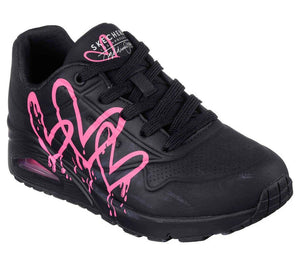 SKECHERS Women's Uno Dripping in Love Sneaker - Footcourt Egypt