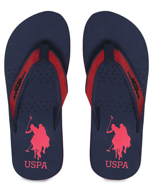 U.S. POLO ASSN. Logo Print Thong - Strap Flip - Flops - Footcourt Egypt