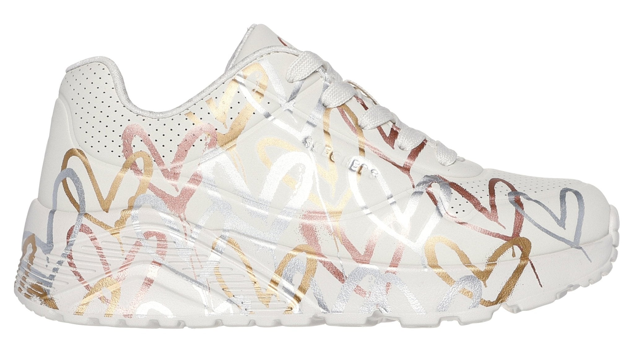 SKECHERS x JGoldcrown: Uno Lite - Metallic Love - Footcourt Egypt