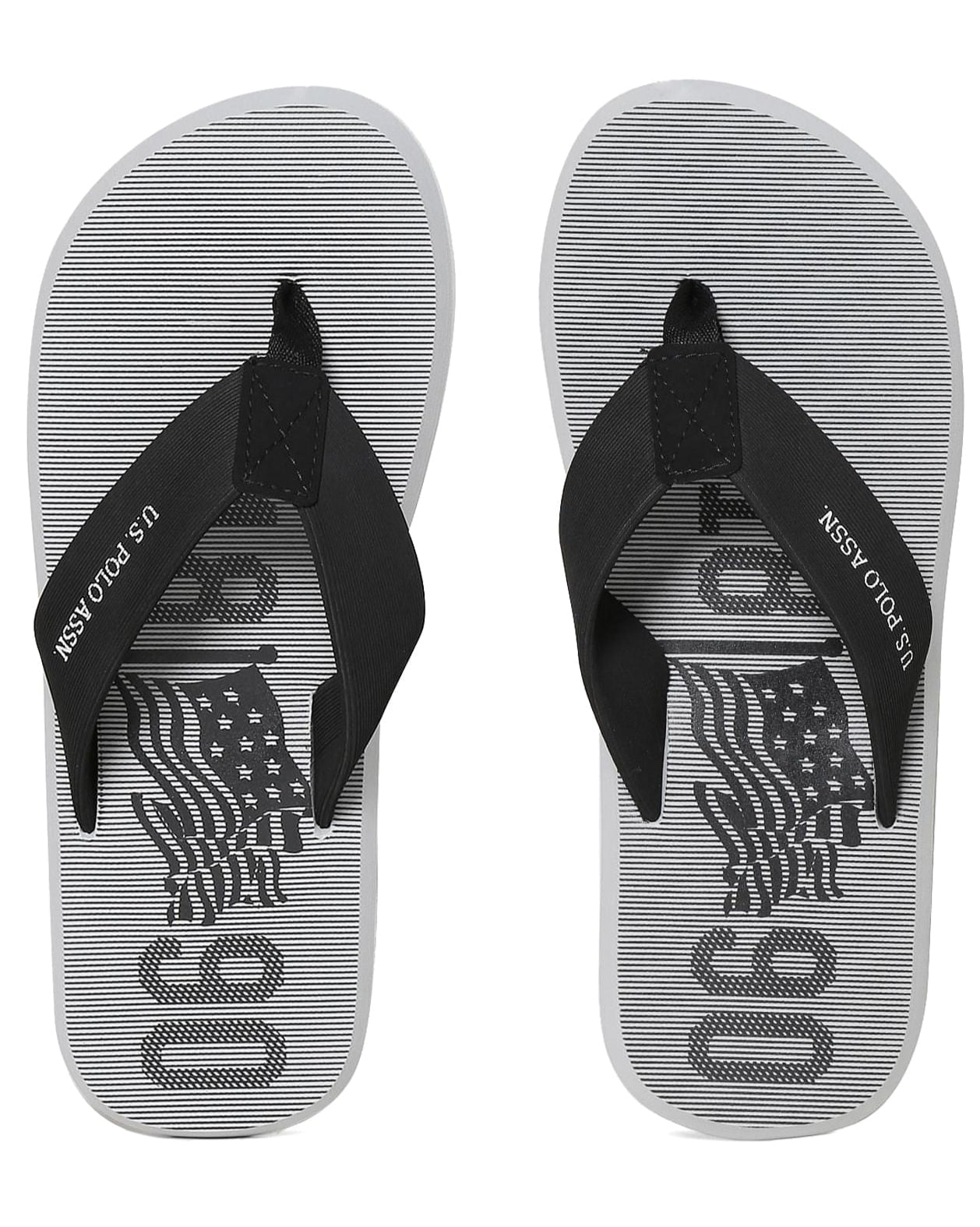 U.S. Polo Assn. Men V - Strap Logo Marinos 2.0 Flip Flops - Footcourt Egypt