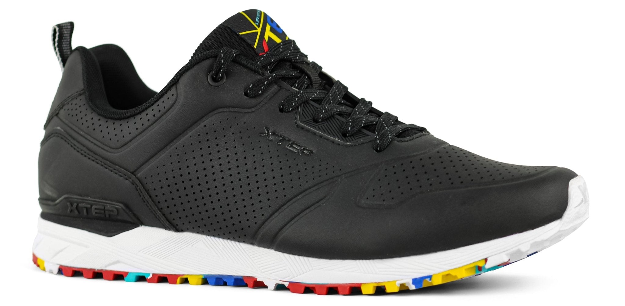 Xtep leather low top sports casual shoes - Footcourt Egypt