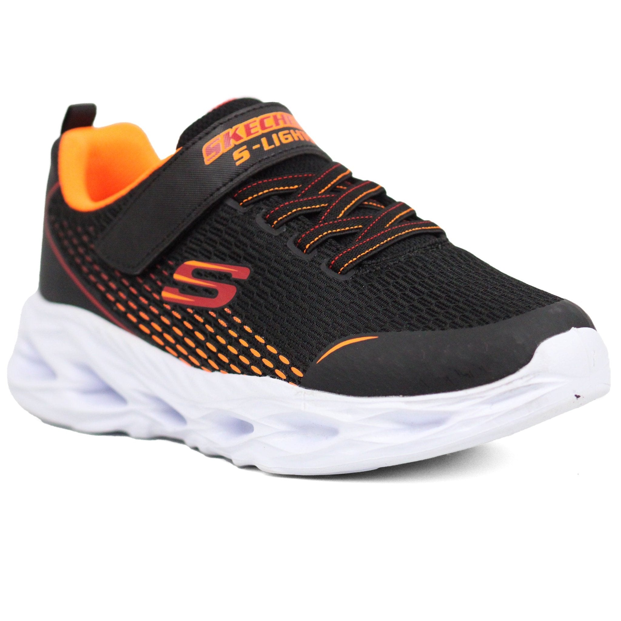 SKECHERS S Lights boys sneakers BKOG - Footcourt Egypt