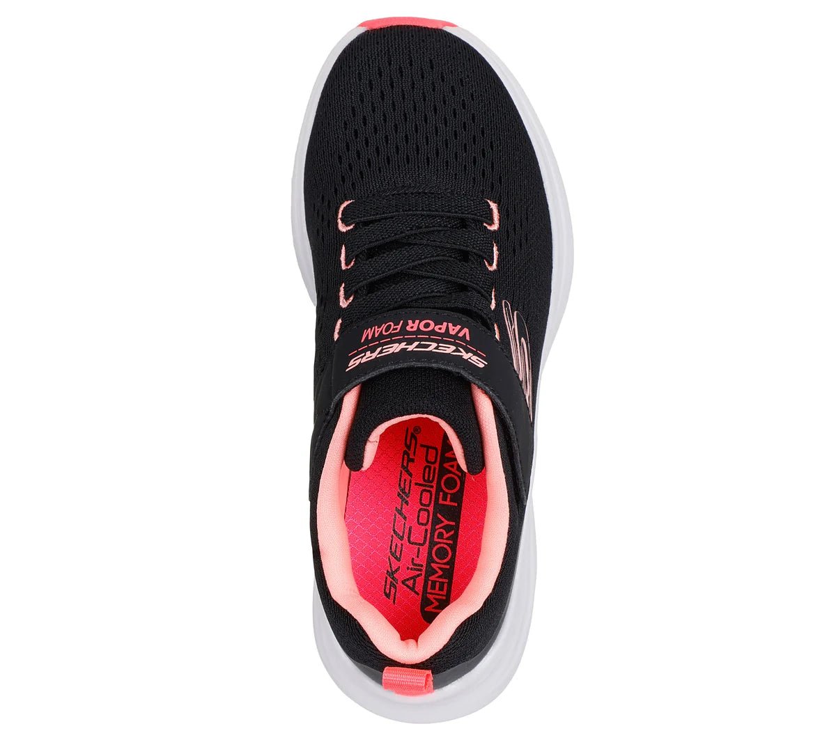SKECHERS Velcro fiber foam athletic shoe BKPK - Footcourt Egypt