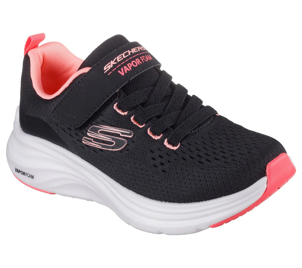 SKECHERS Velcro fiber foam athletic shoe BKPK - Footcourt Egypt